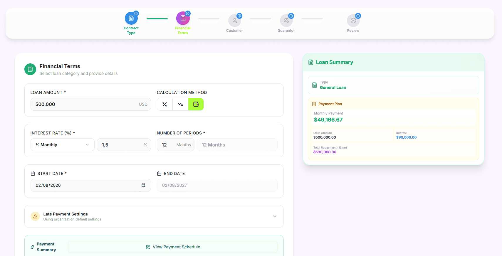 Atomic Leasing — Lease calculator with payment breakdown